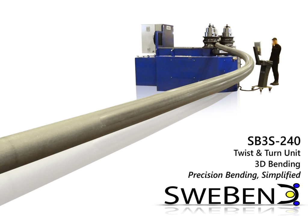 SweBend SB3S-240 roller coaster production - section bending 